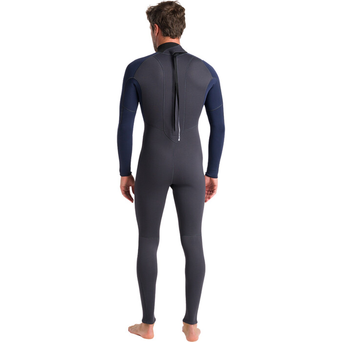 2024 C-Skins Mens NuWave Element 3/2mm Back Zip Wetsuit C-NEL32STM - Anthracite / Slate / Saffron